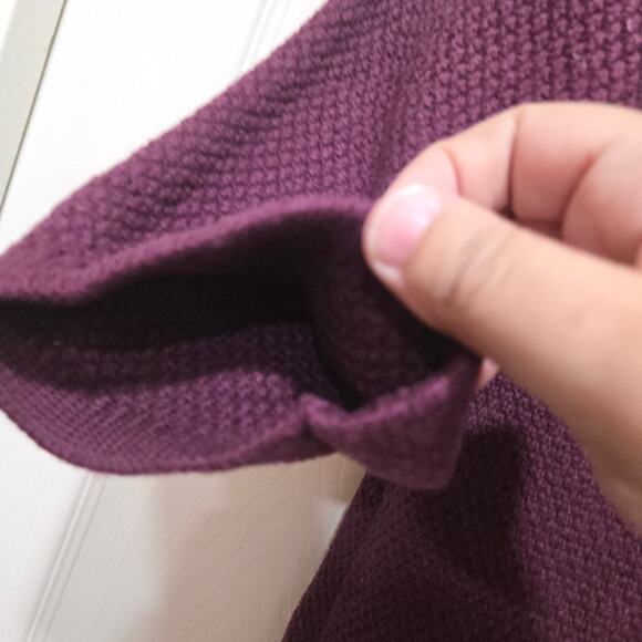Boden Women’s Sweater Size 6 Wool Cotton Blend Purple Funnel Neck Knit - Picture 6 of 6